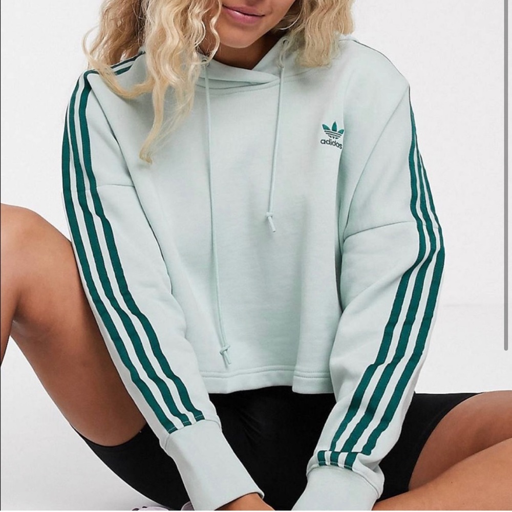 adidas Originals Women's Cropped Hooded Sweatshirt
